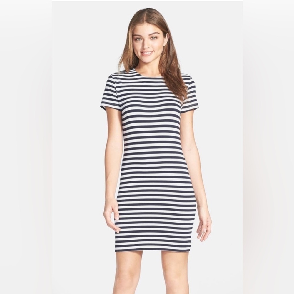 Striped Black and White mini dress